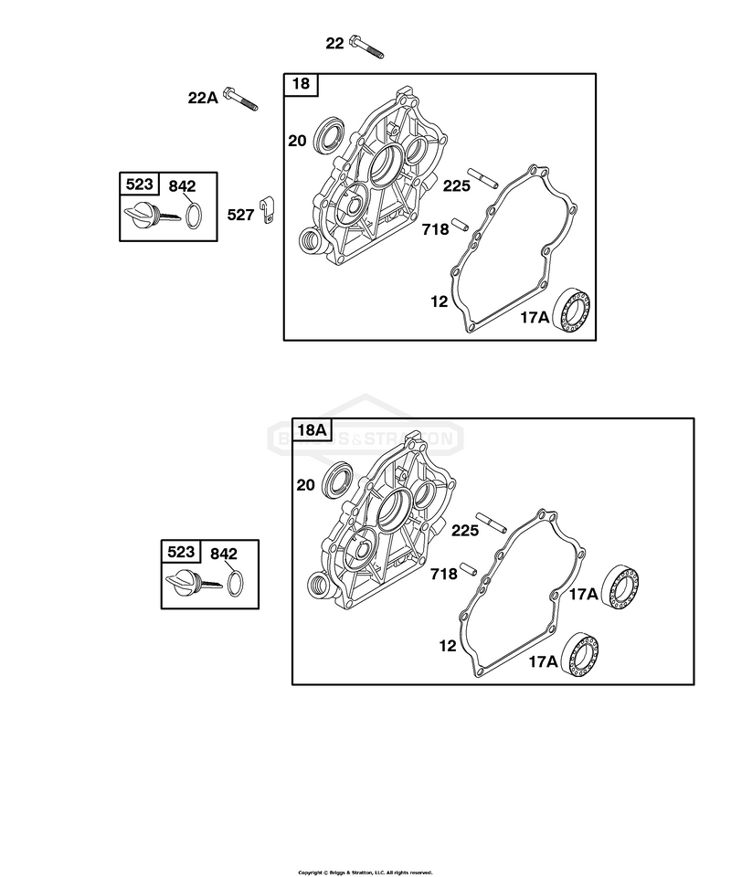 Crankcase Cover, Valves
