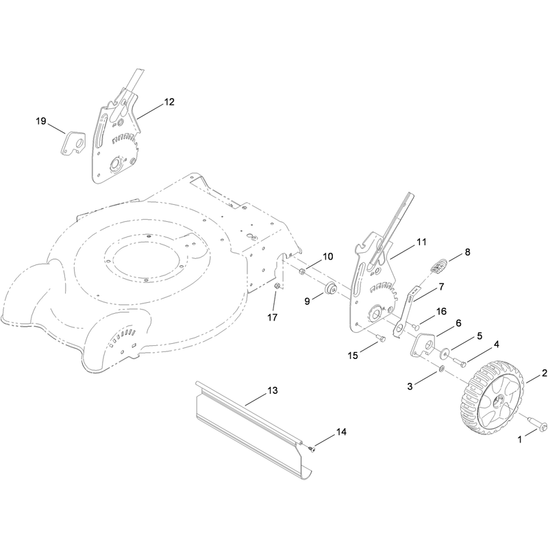Rear Axle and Height of Cut Assembly
