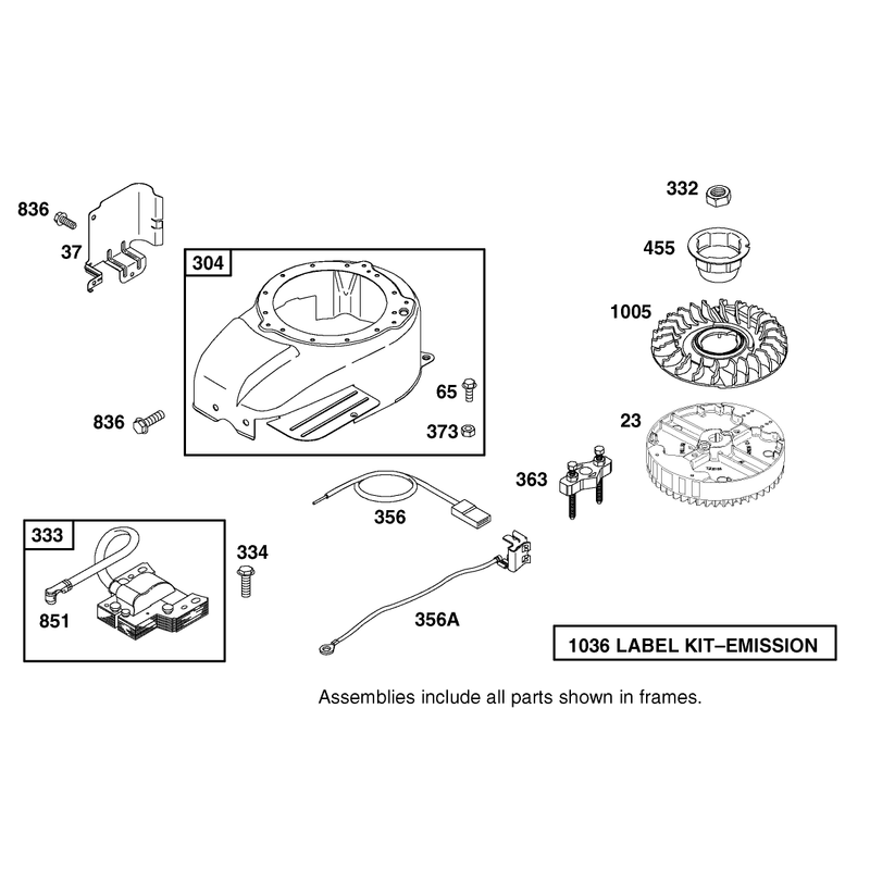 Flywheel and Blower Housing Assembly