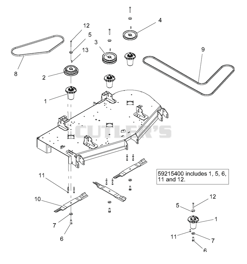 Belts, Blades and Spindles - 60 Inch