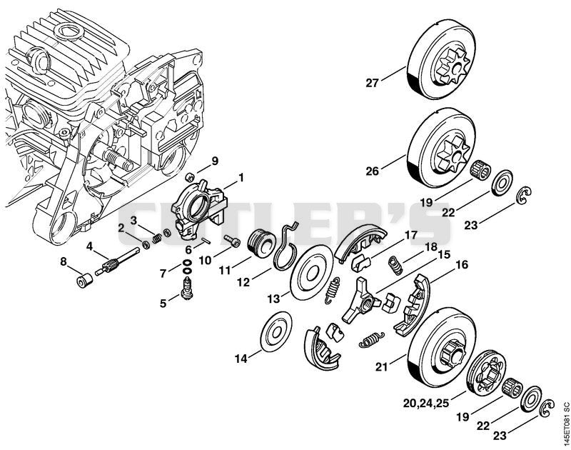 Oil pump, Clutch