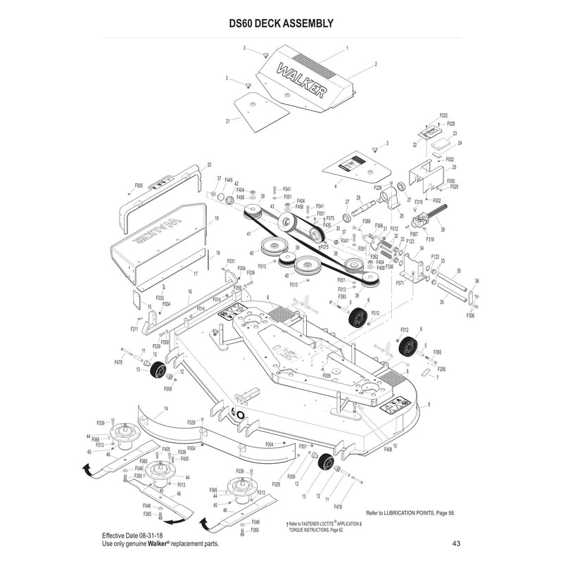 DS60 DECK ASSEMBLY
