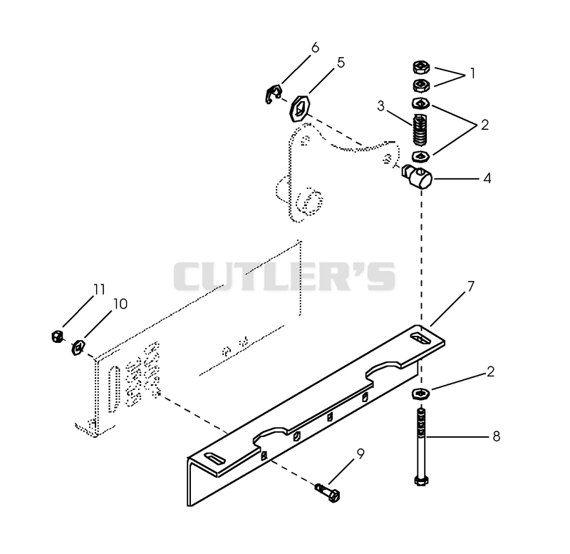 50" MOWER HYDRAULIC LIFT SUSPENSION