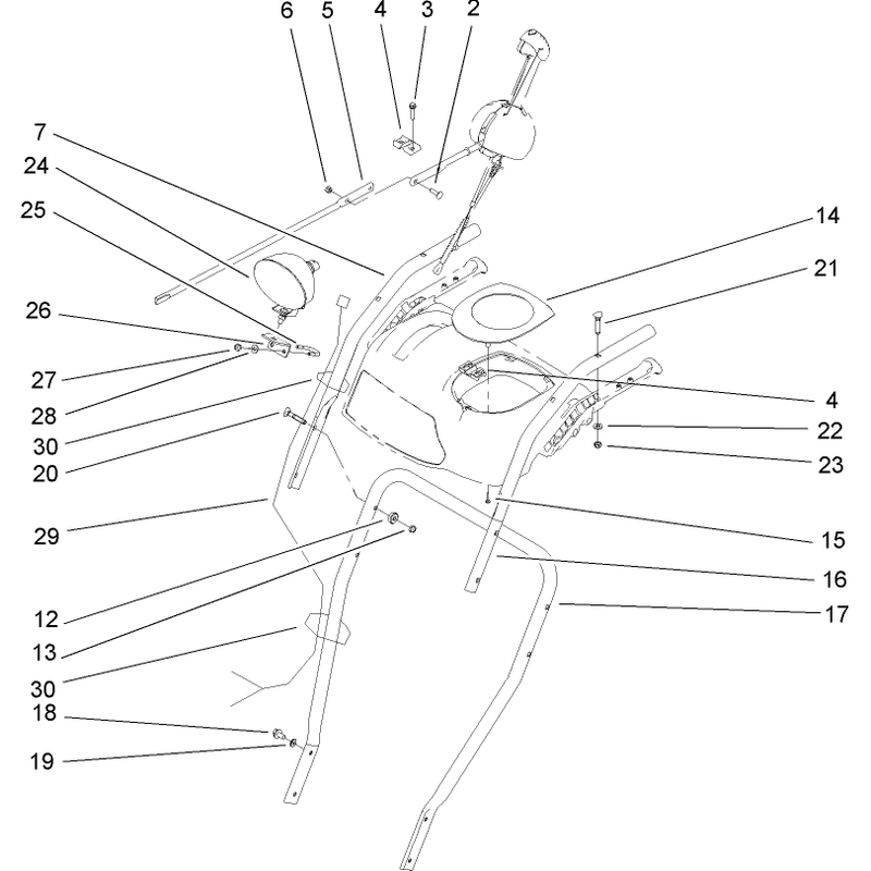 Headlamp, Handle and Control Assembly