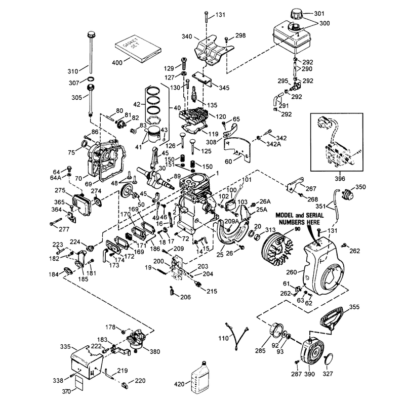 Engine Tecumseh Model Hssk50-67259n