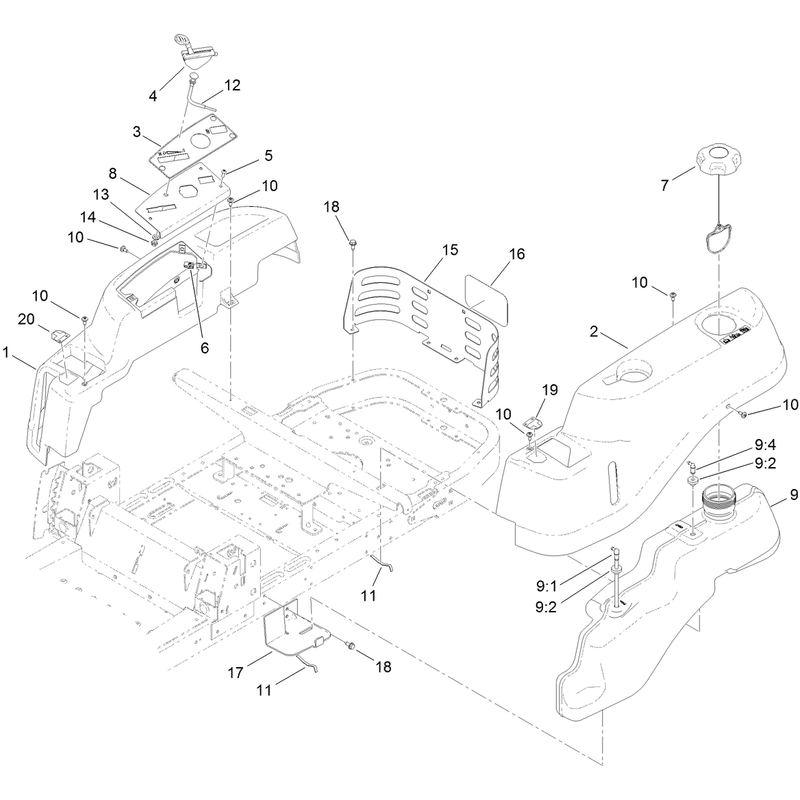 Body Styling and Fuel Pod Assembly