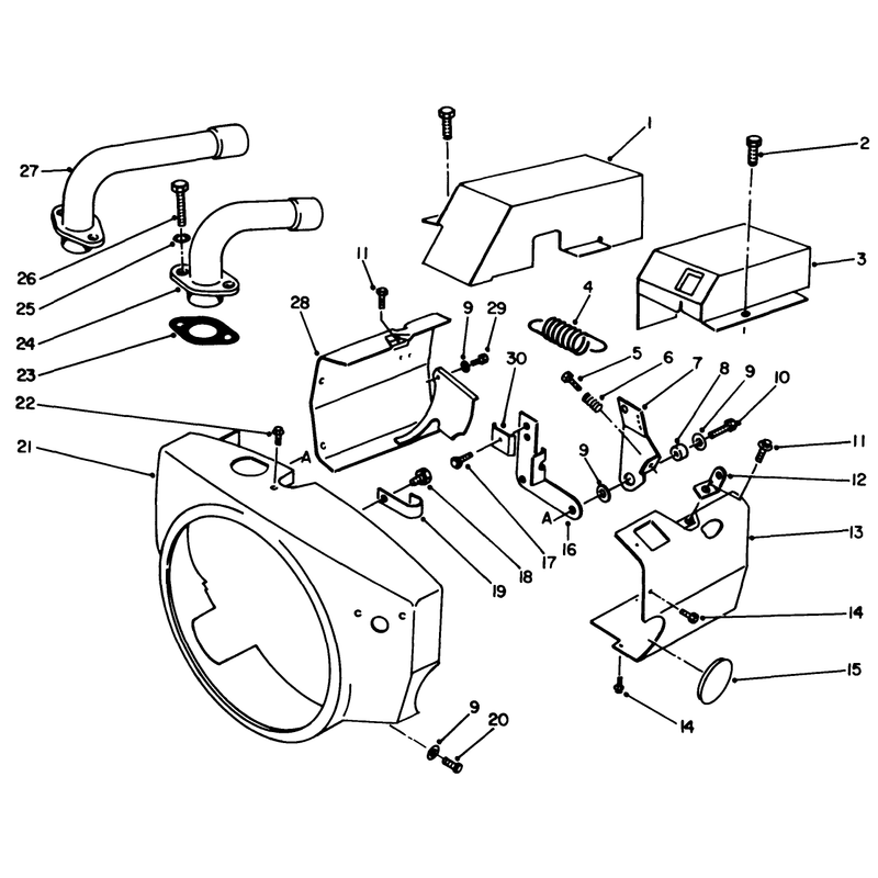Engine Air Housing-Engine, Onan Model No. P220g, Type No. 1/10808c