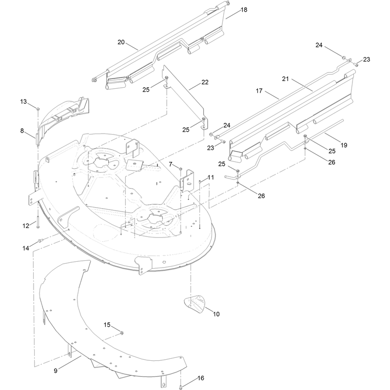 42 Inch Deck Baffle Assembly