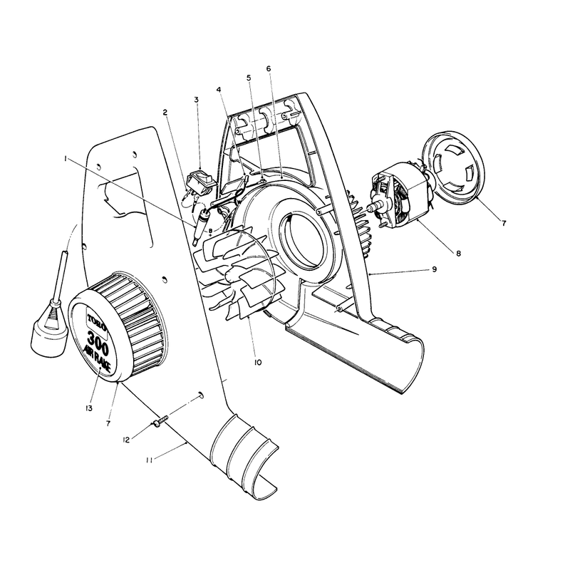 Blower Housing & Motor Assembly