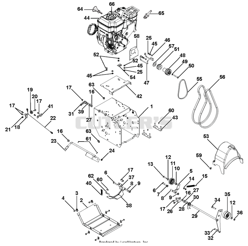 Engine And Belt Drive