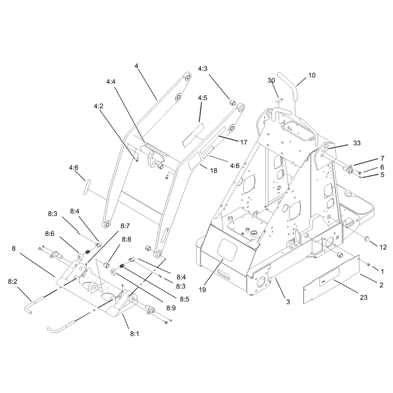 Frame and Loader Arm Assembly