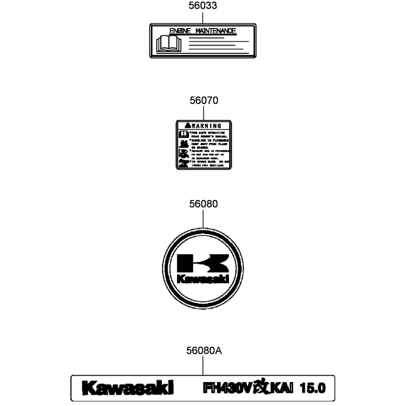 Label Assembly Kawasaki FH430V-CS25