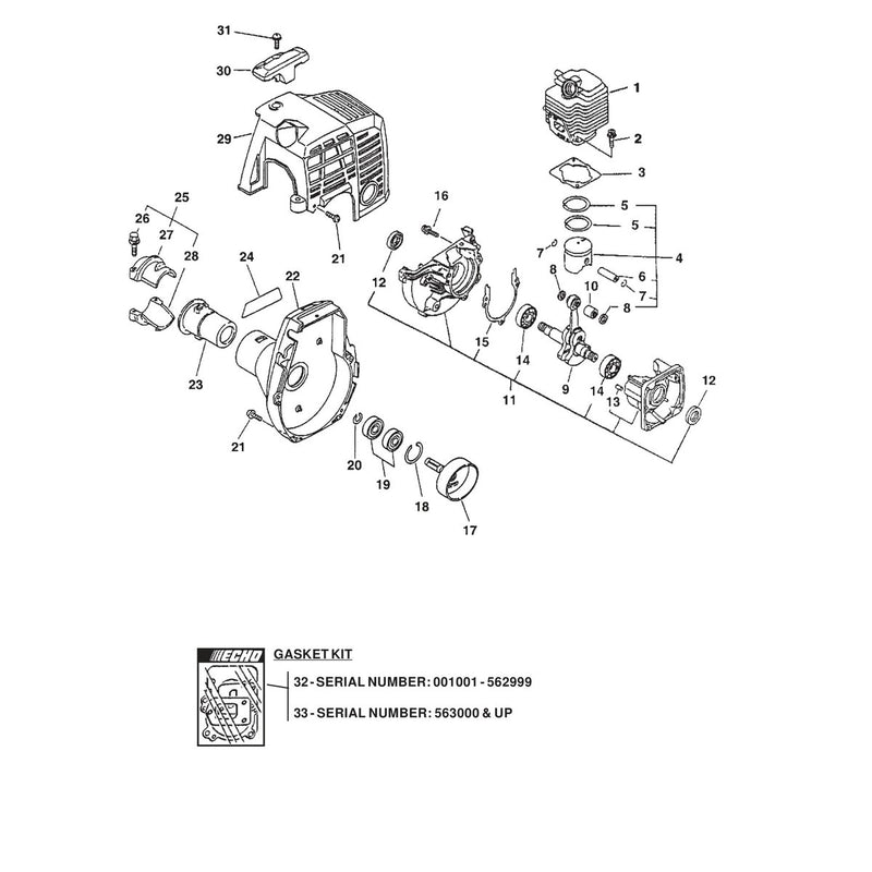 ENGINE, EXTERNAL/INTERNAL, CRANKCASE, FAN HOUSING, COVER
