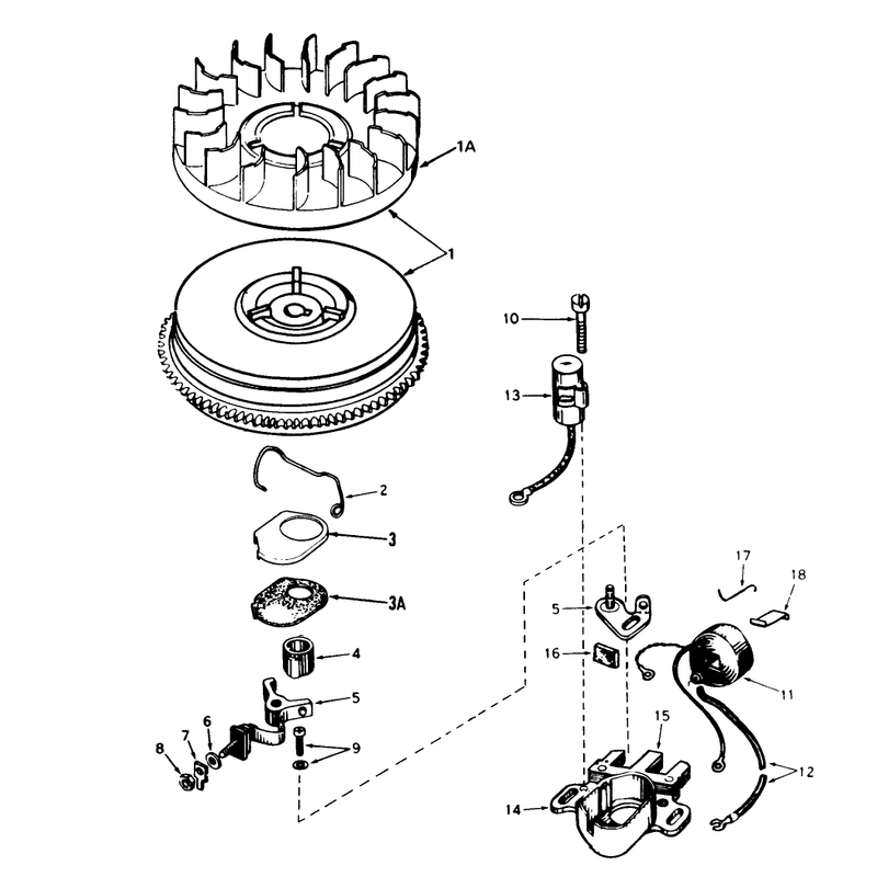 Magneto No. 610944a (5 H.p. Snowthrower Model No. 31625)