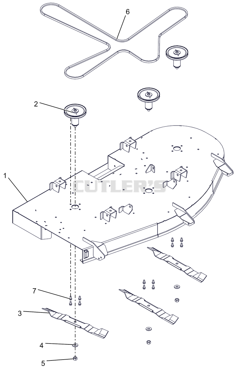Deck, Belt, Blades And Spindles - 60"