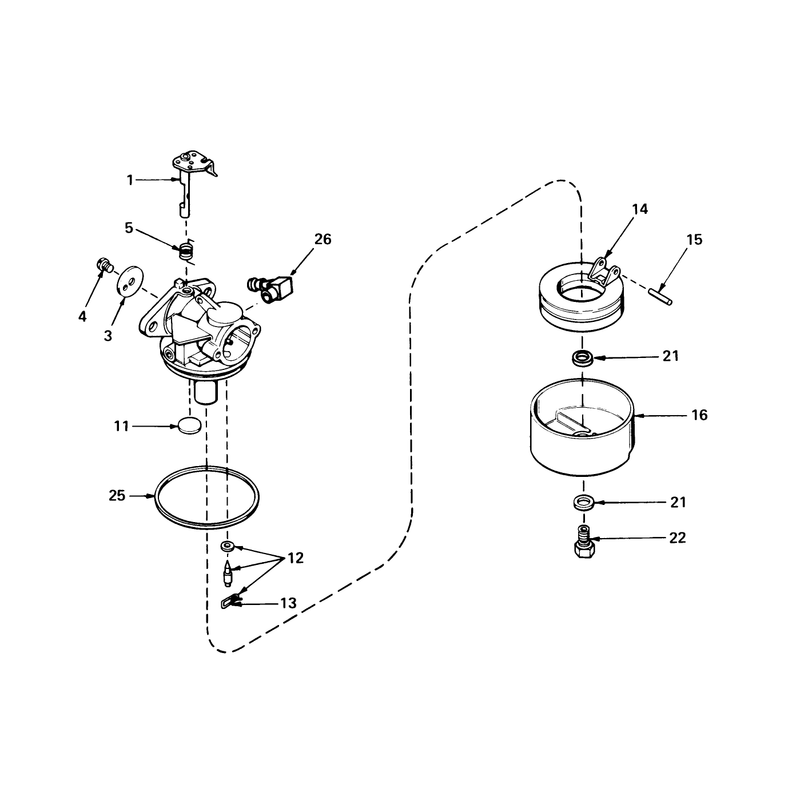Carburetor No 631831 Models 20517-20644 and 20657
