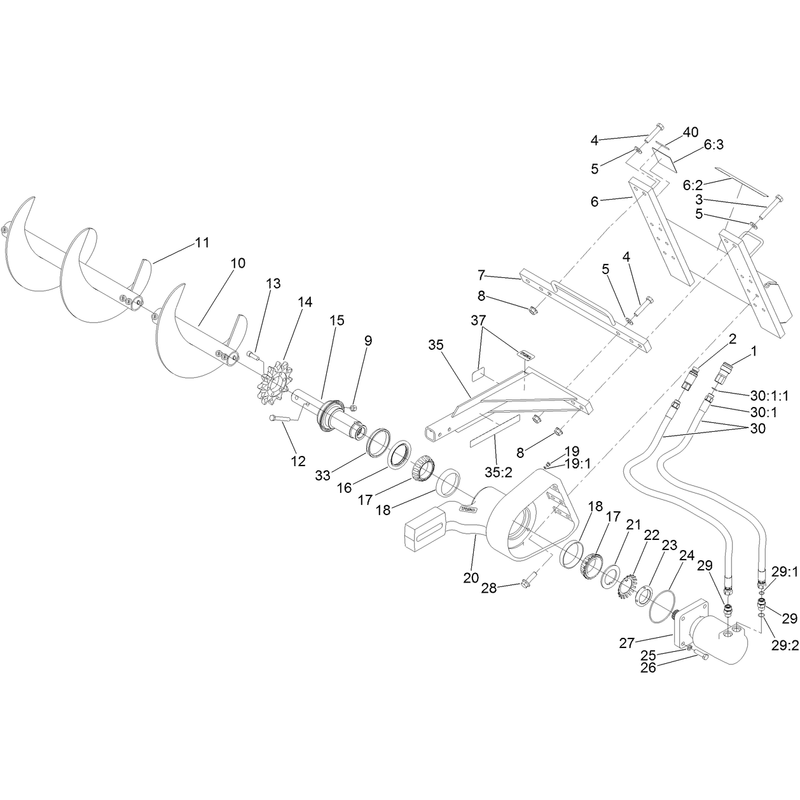 High Torque Trencher Head Assembly