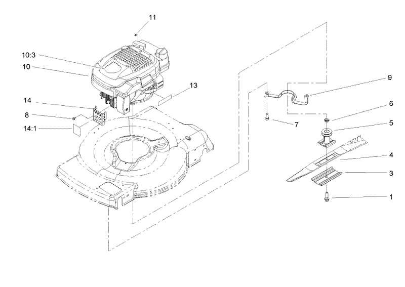 Engine and Blade Assembly