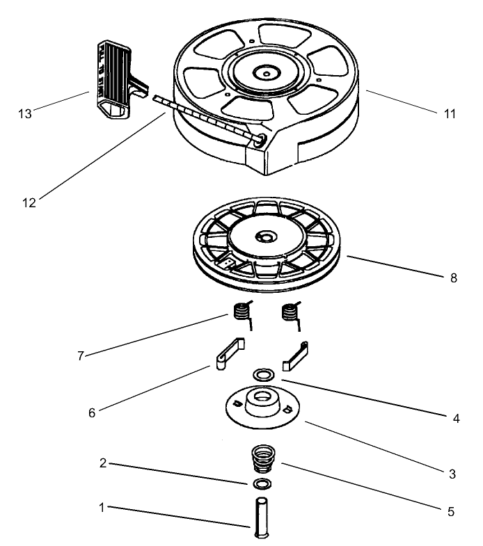 Recoil Starter Assembly No 590703 Optional Tecumseh LV195 362003B