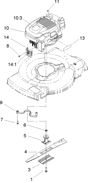 Engine and Blade Assembly