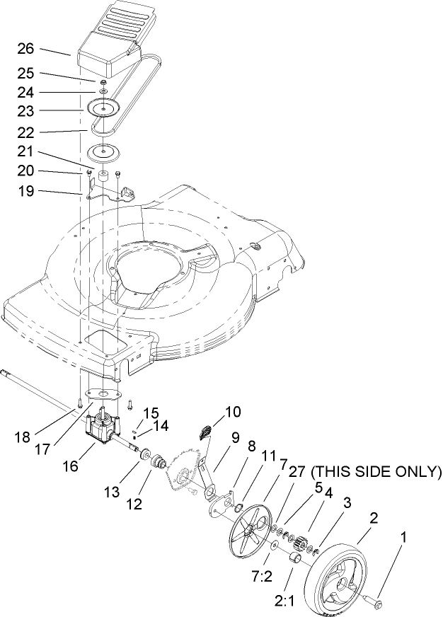 Front Axle and Transmission Assembly