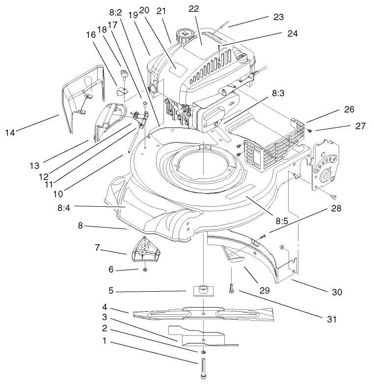 Engine And Blade Assembly