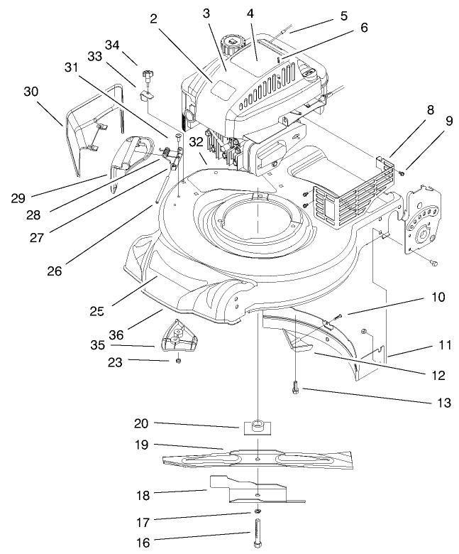 Engine and Blade Assembly