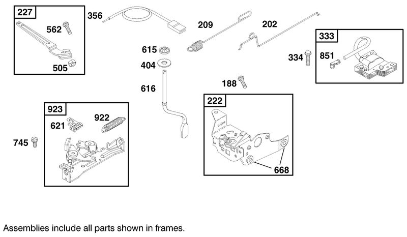 Governor Assembly Engine Briggs and Stratton Model 12h802 1767 E1