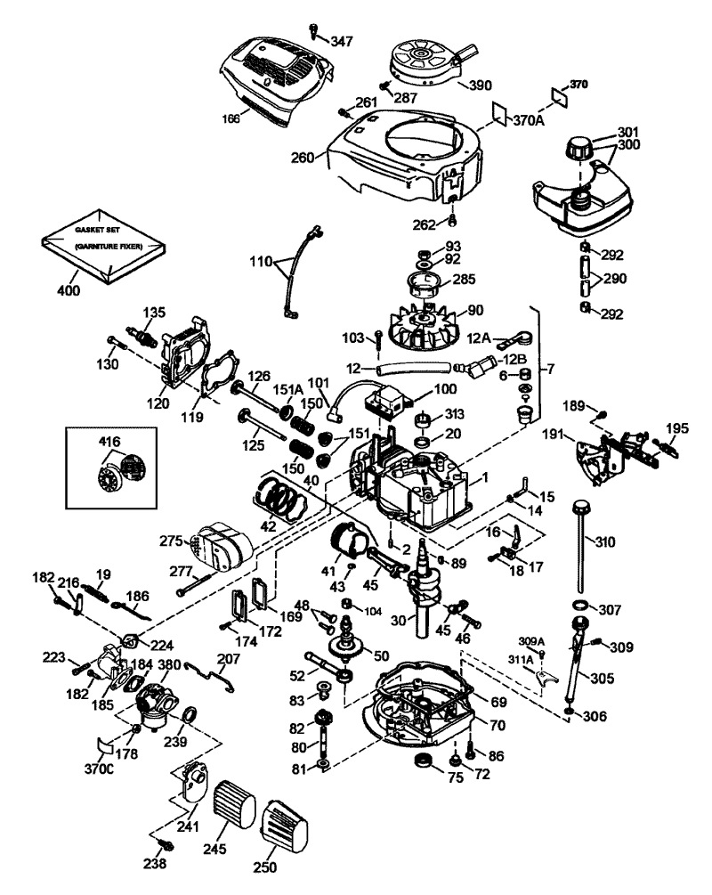 Engine Assembly Tecumseh Model No Lv195ea 362003b continued
