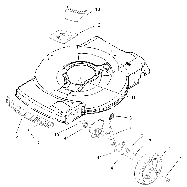 Front Axle and Wheel Assembly