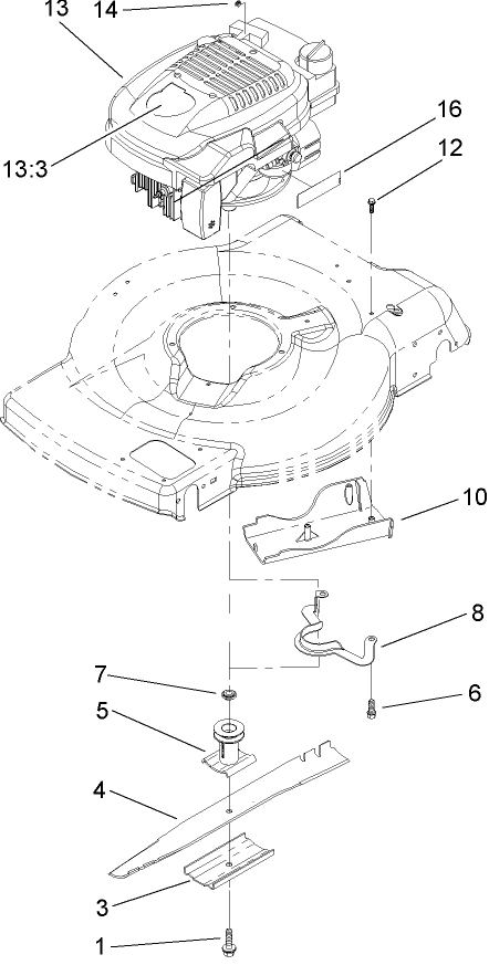 Engine and Blade Assembly