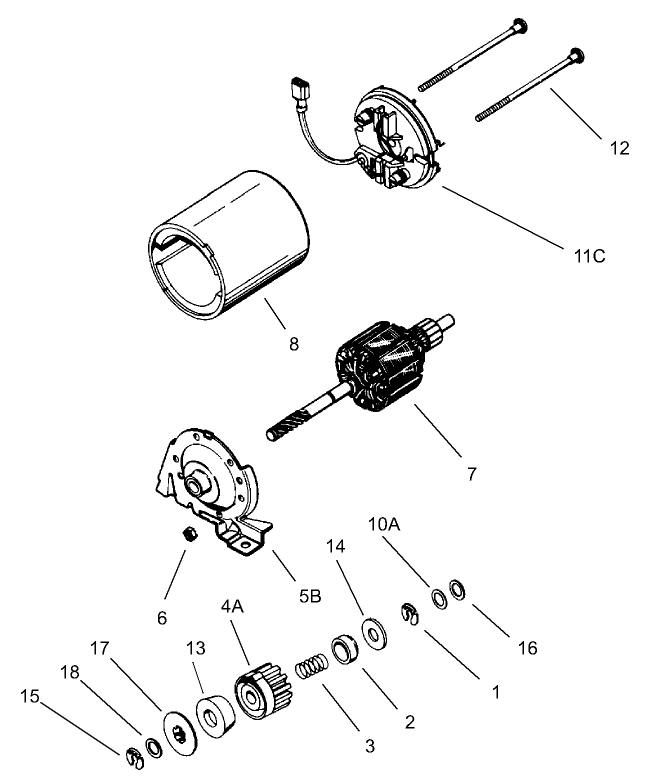 Electric Starter Kit No 37753 Tecumseh Model LV195EA 362006B
