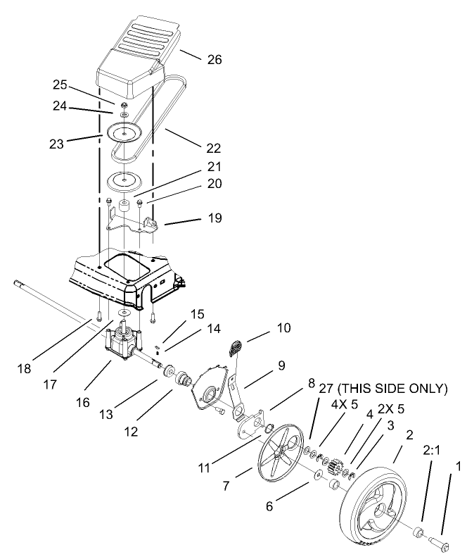 Front Axle and Transmission Assembly
