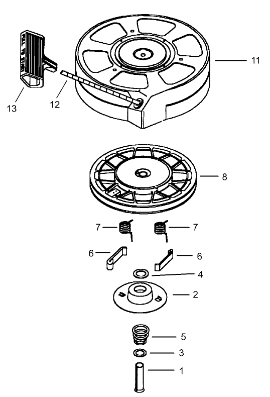 Recoil Starter No 590702 Optional Tecumseh LEV120 361541B