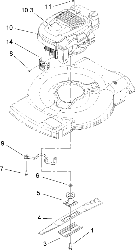Engine and Blade Assembly