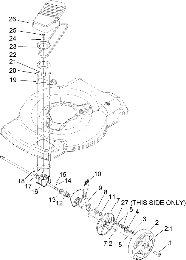 Front Axle and Transmission Assembly