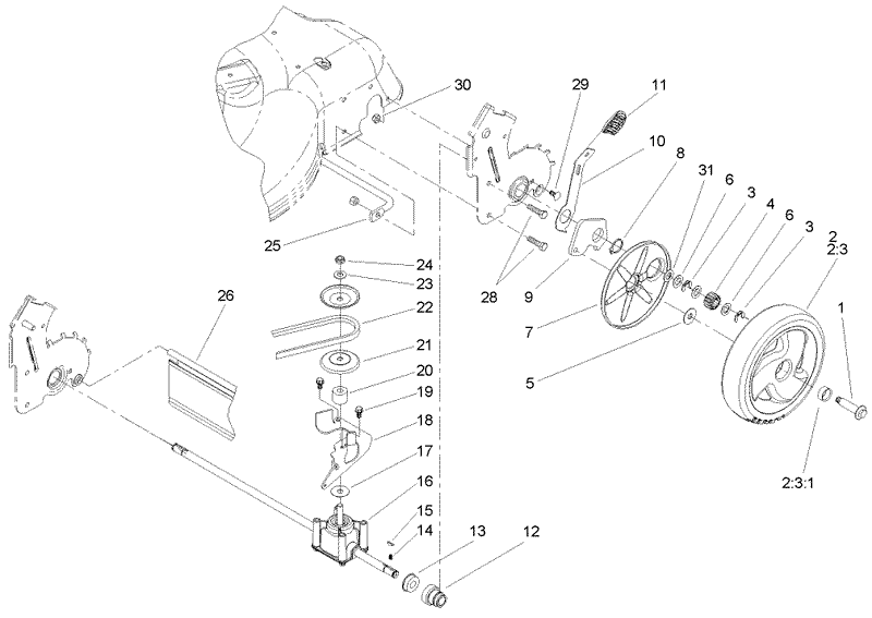 Rear Axle and Transmission Assembly