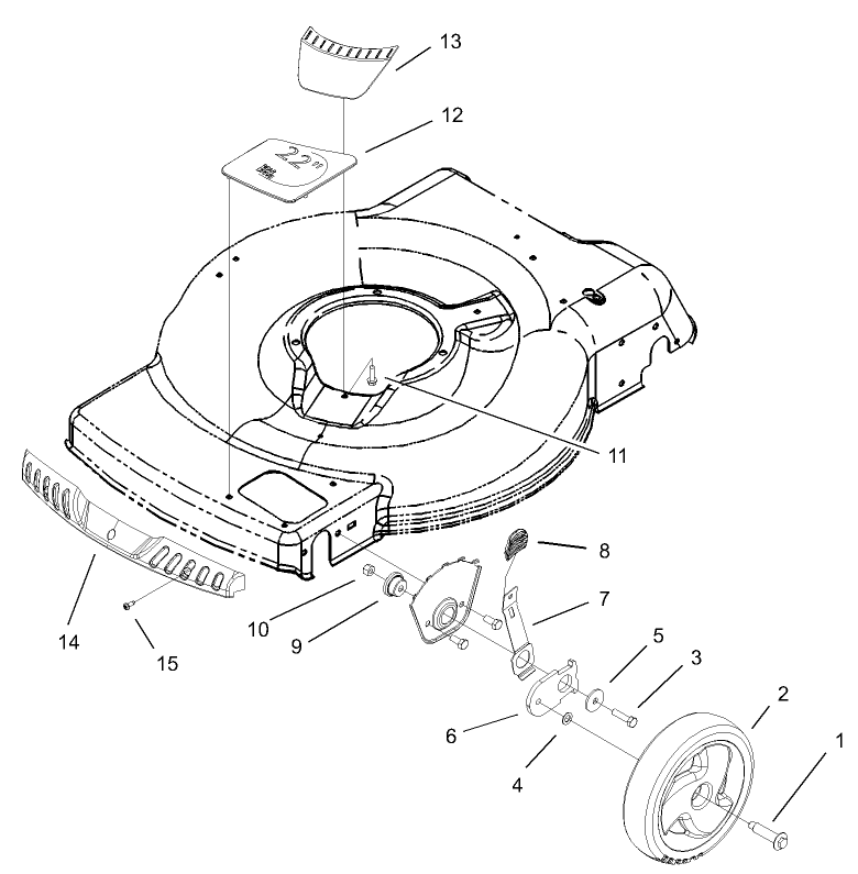 Front Axle and Wheel Assembly