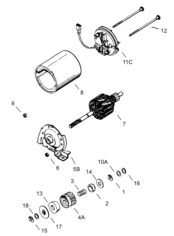 Electric Starter No 35709 Tecumseh LEV120 361542B