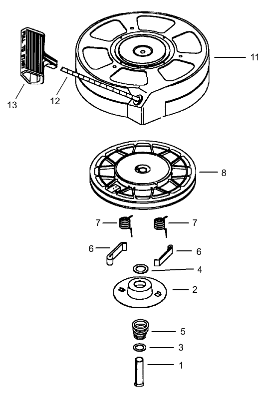 Recoil Starter No 590702 Optional Tecumseh LEV120 361542B