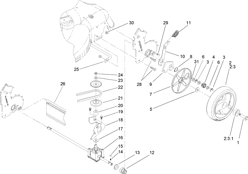 Rear Axle and Transmission Assembly