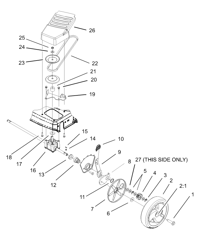 Front Axle and Transmission Assembly