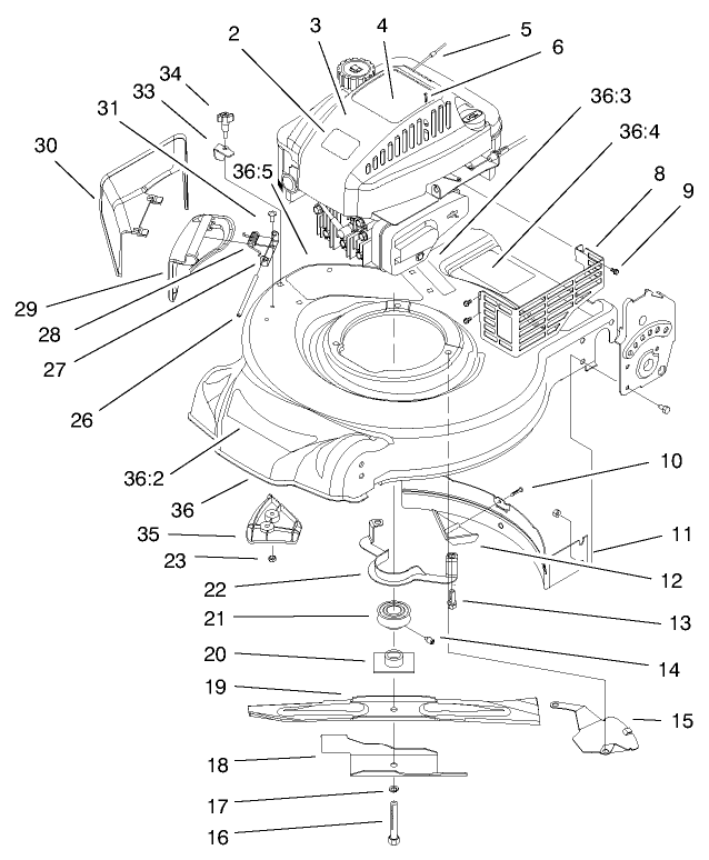 Engine and Blade Assembly