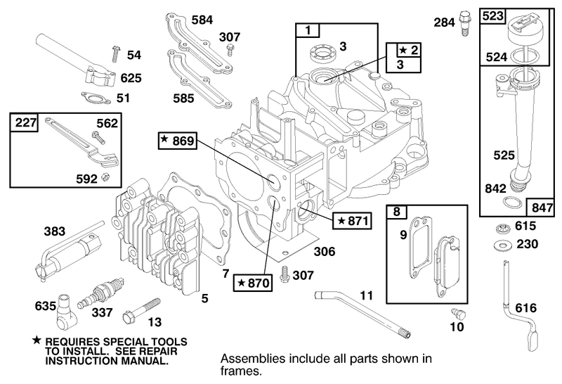 Engine Briggs and Stratton Model 12h807 1760 E1 model No 20021 Serial No 9940000 9941632