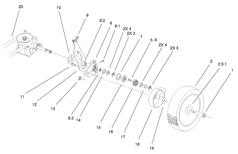 Gear Case and Wheel Assembly