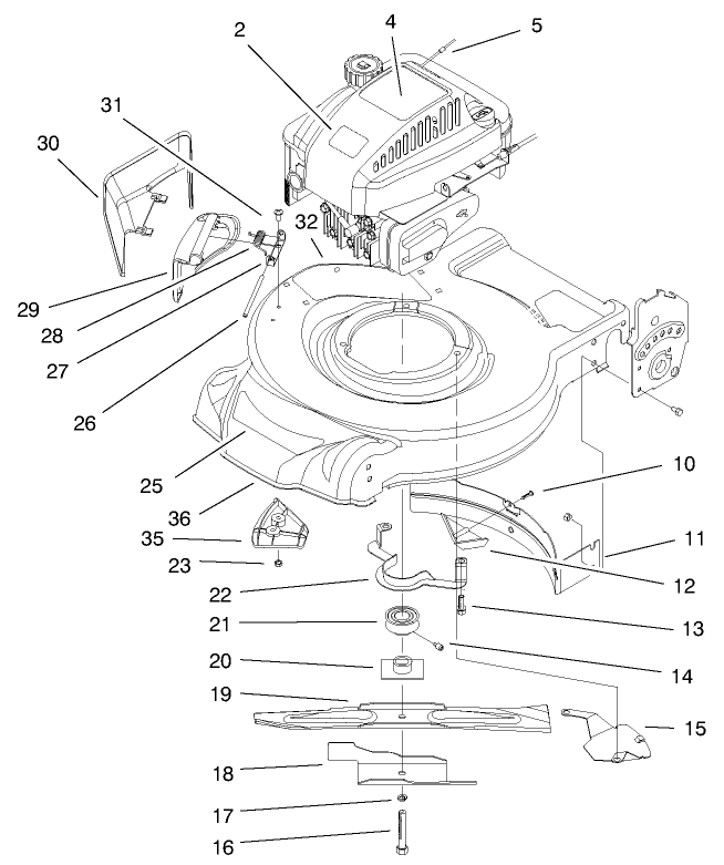 Engine and Blade Assembly