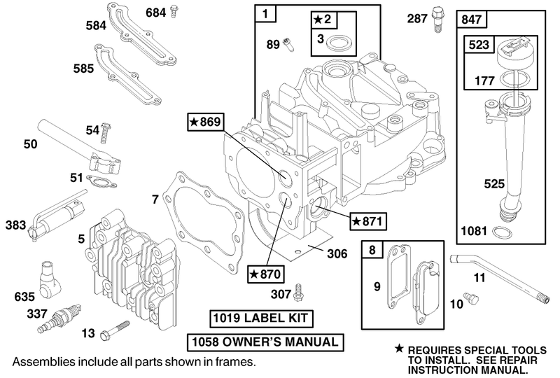 Engine Briggs and Stratton Model 12j802 2368 E1