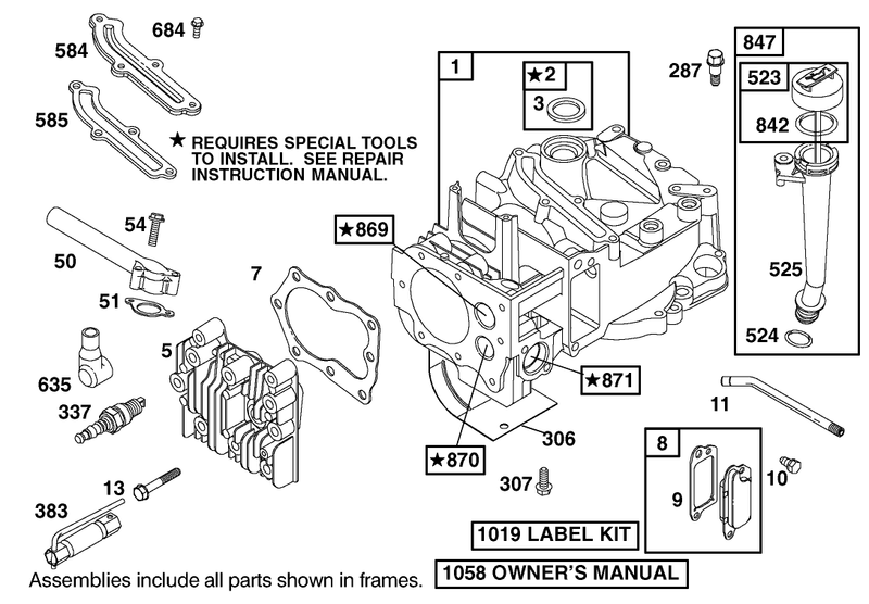 Cylinder Assembly Briggs And Stratton Model 12h802 1776 B1