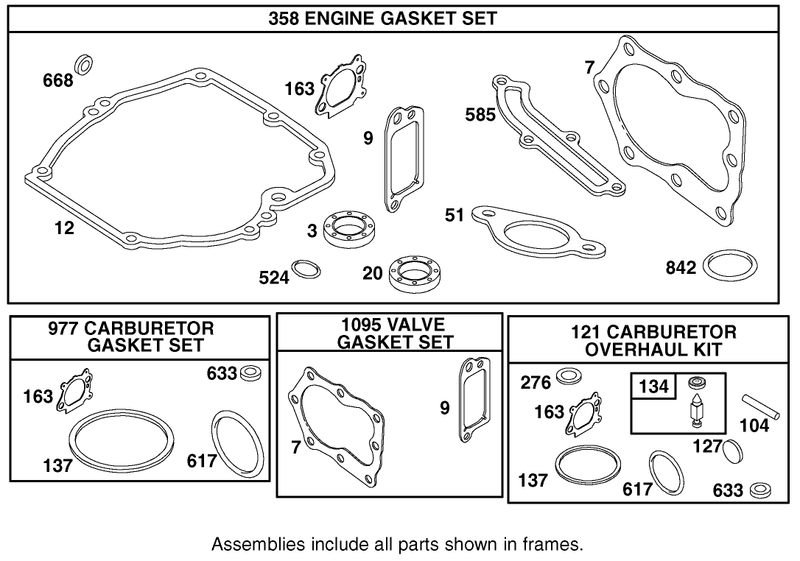 Gasket Assembly Briggs And Stratton Model 12h802 1776 B1