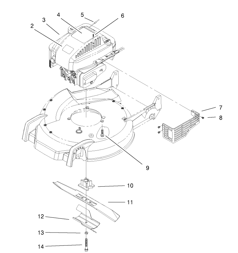 Engine and Blade Assembly
